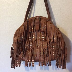 Anthropologie, Lucky Penny Leather fringe purse
